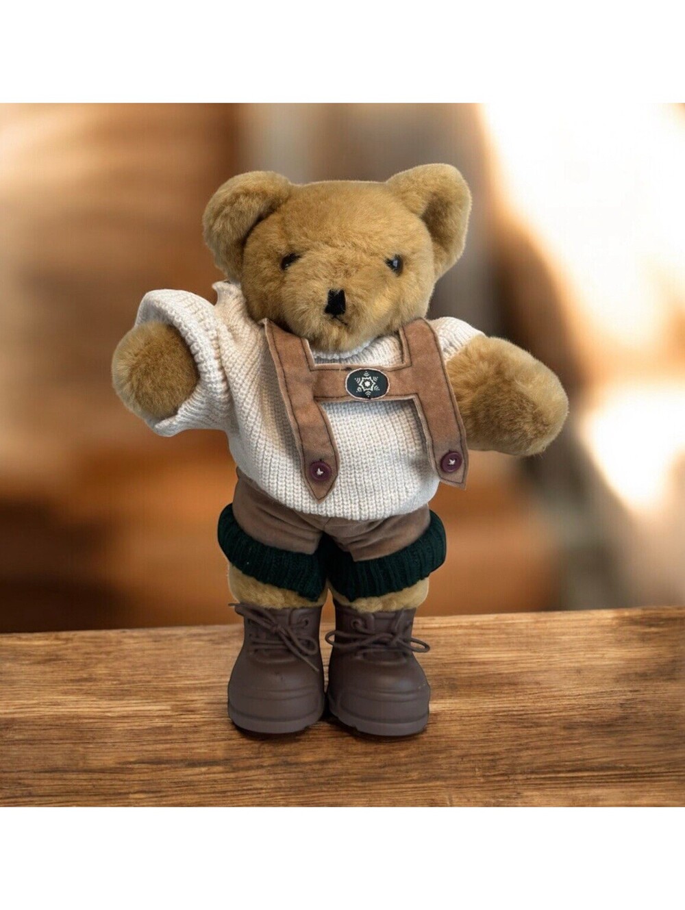 Vintage Mary Meyer 1992 Heritage Teddy Bear Alpine Outfit Sweater & Boots  Plush